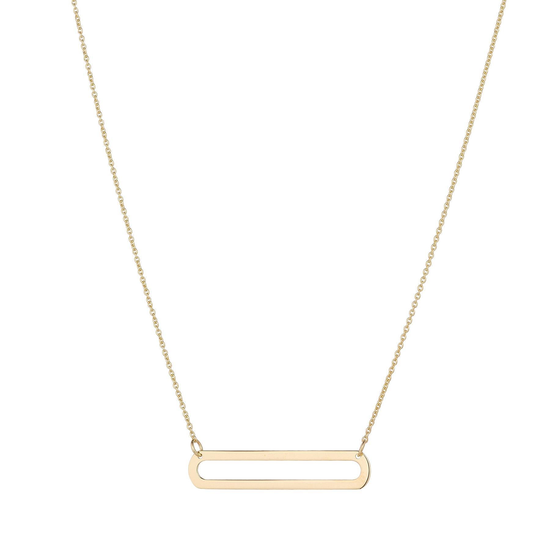 Long rectangle deals pendant necklace