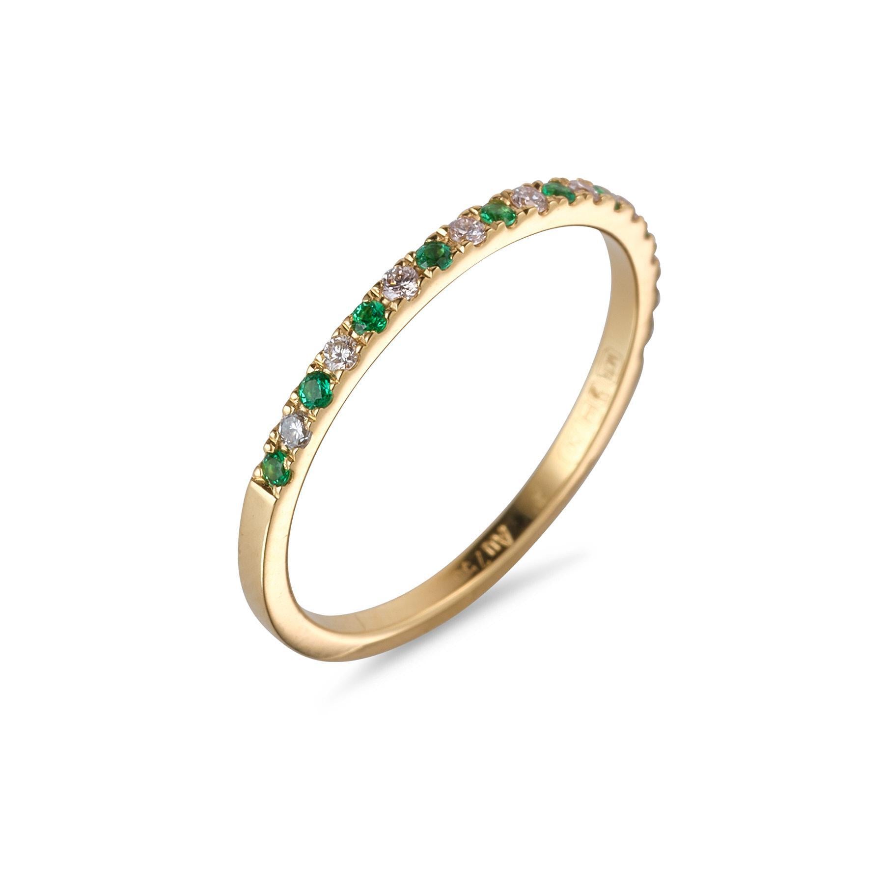 Emerald eternity band sales white gold