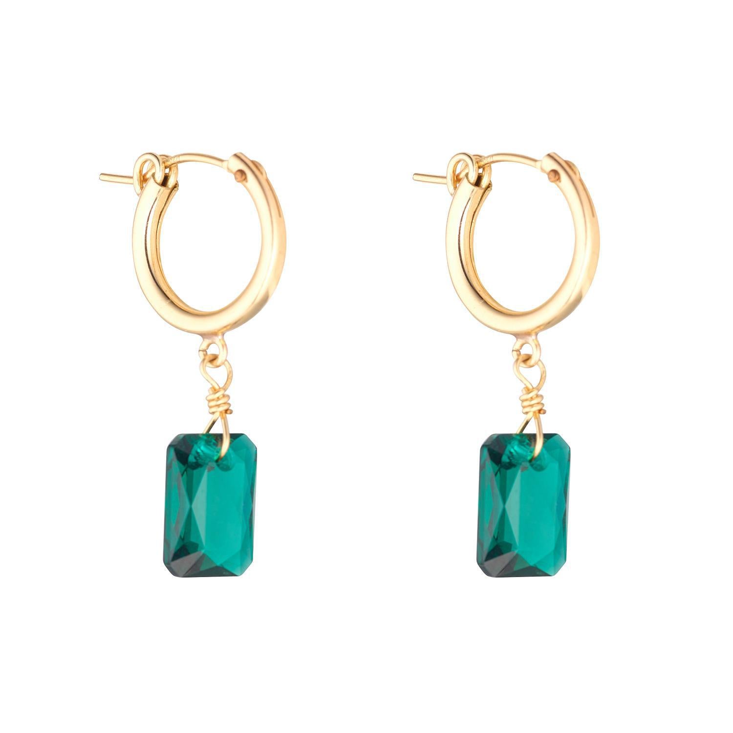 Emerald green deals clip on earrings