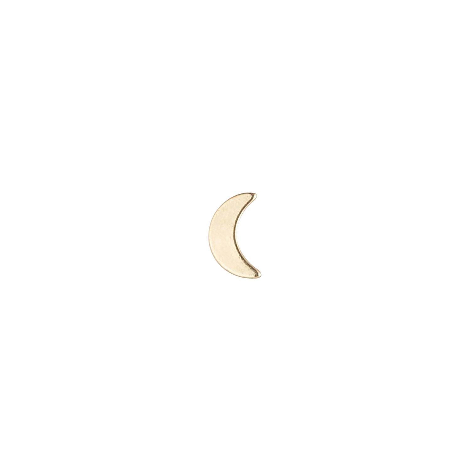 9kt Gold Moon Stud Earrings