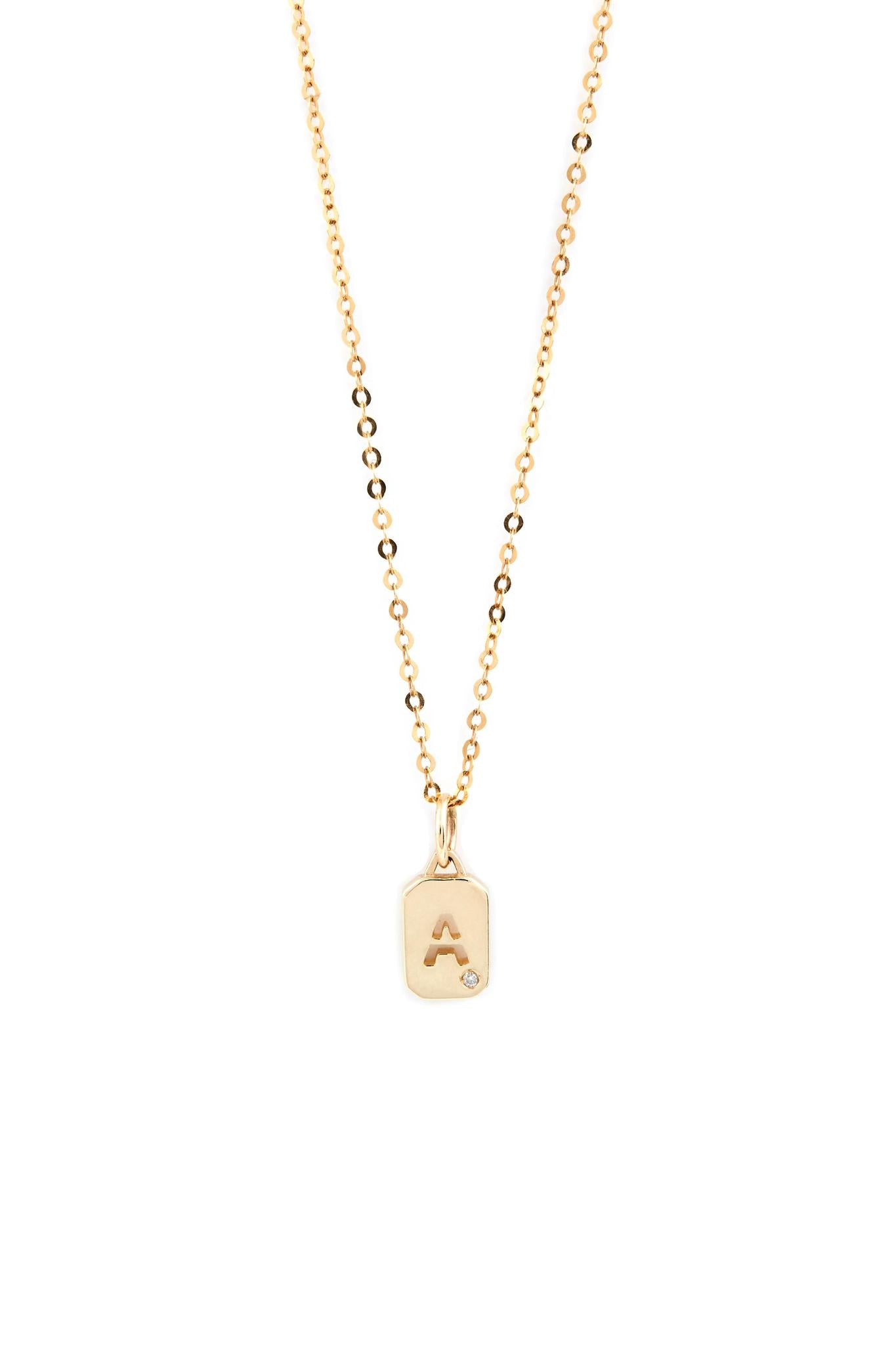 Initials on sale gold necklace