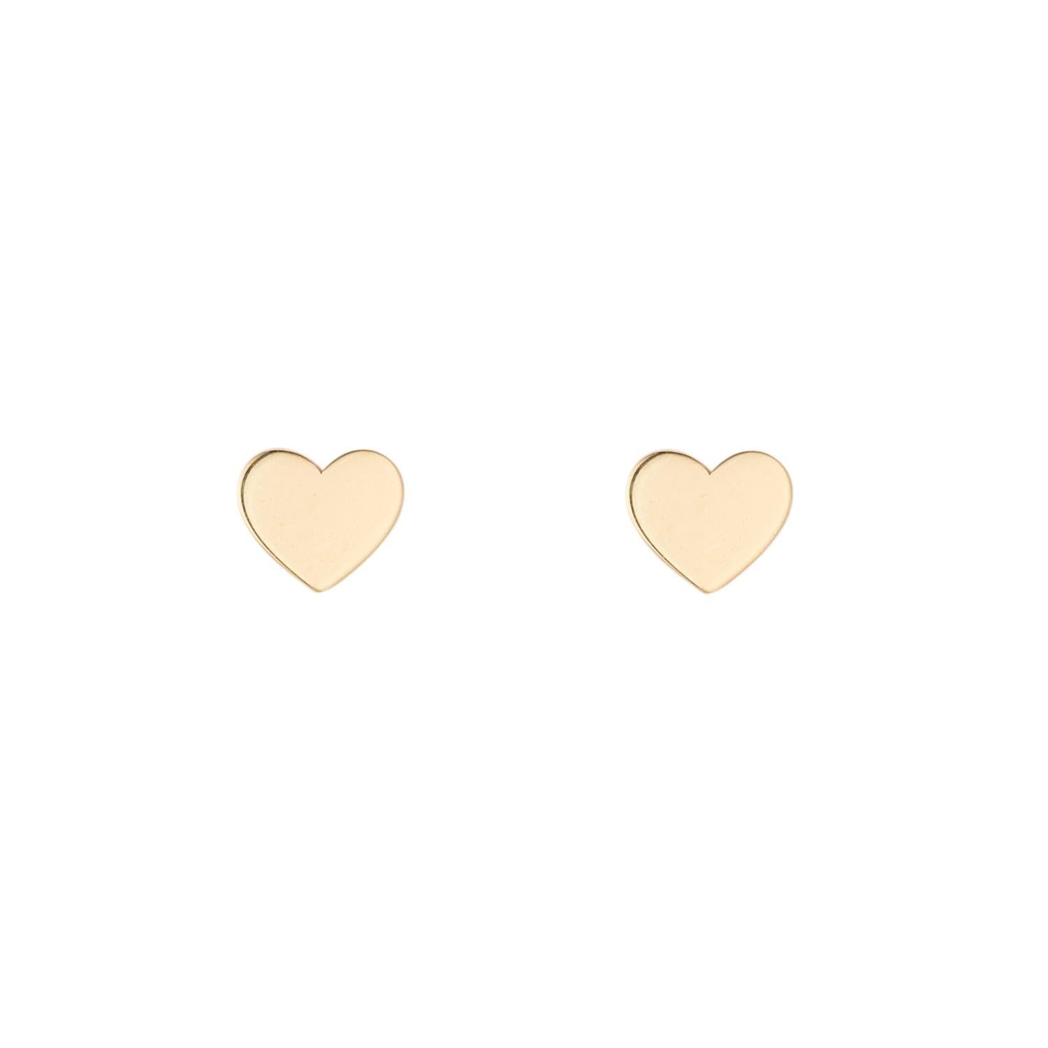 Flat on sale heart earrings