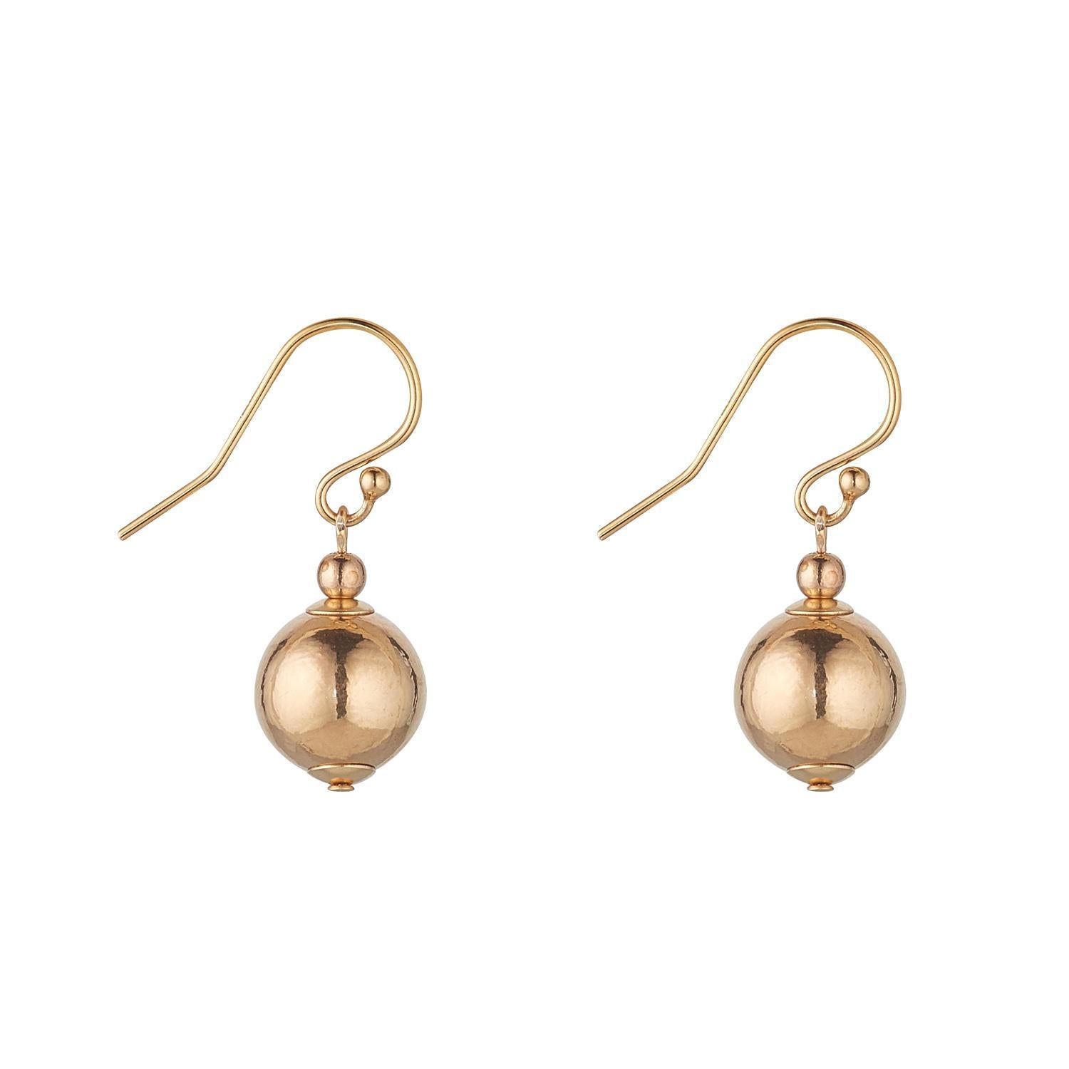 Rose gold ball drop on sale earrings